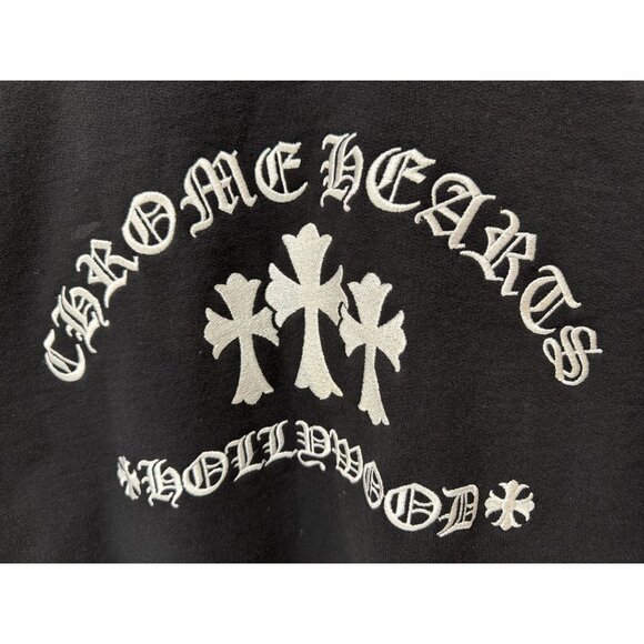 Chrome Hearts Hollywood Black Sweatshirt Pullover Crewneck Unisex - Picture 13 of 16